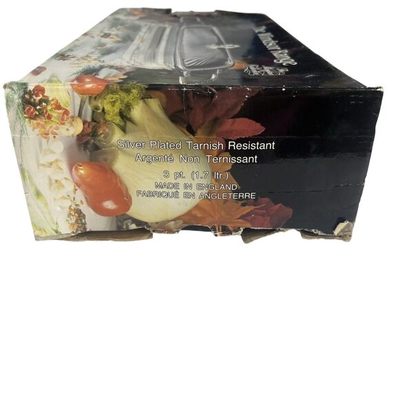 Windsor Range Mayfair England Pyrex 3 Pint Glass Dish Sliver Plated Tray - Picture 6 of 11